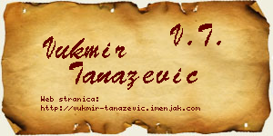 Vukmir Tanazević vizit kartica